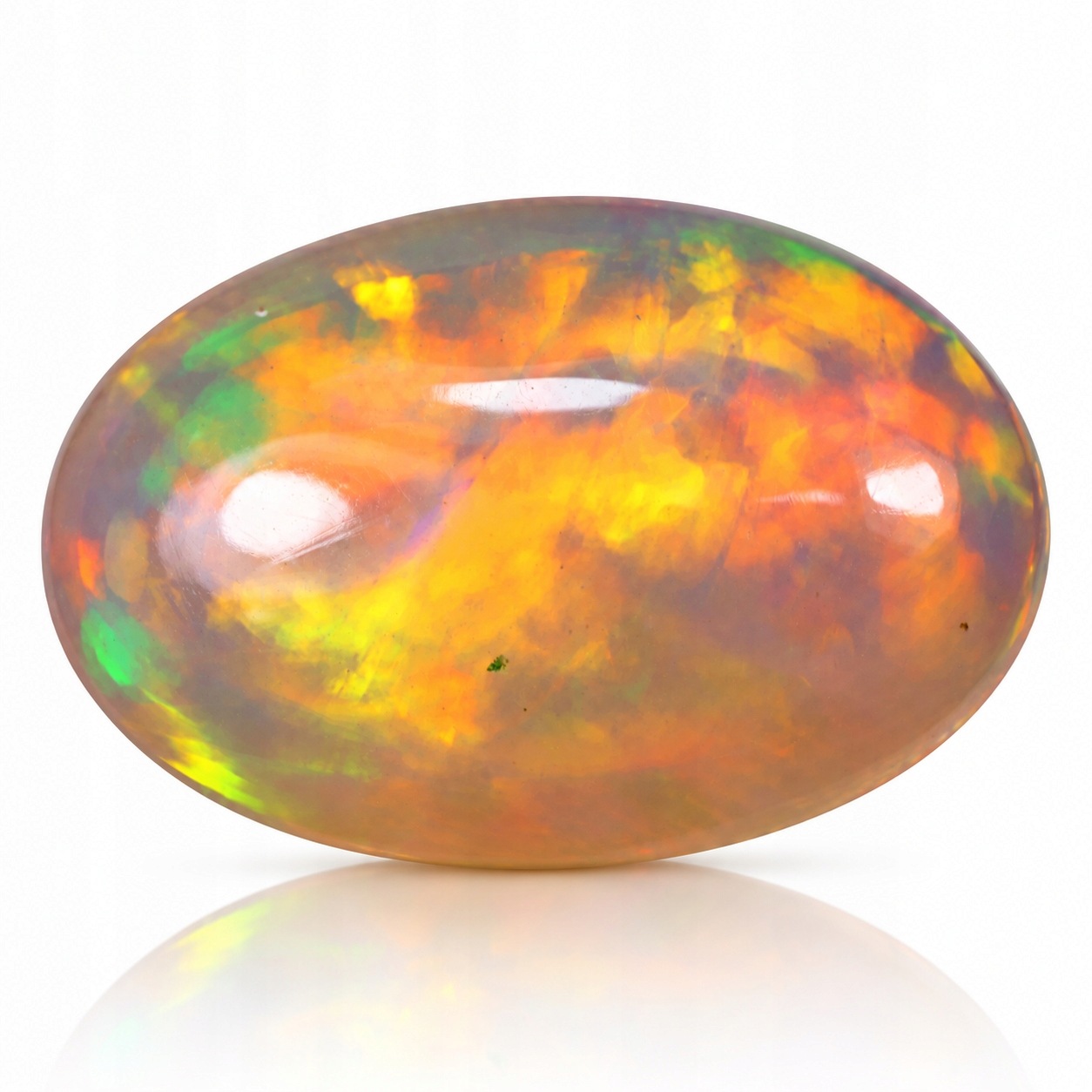 Přírodní opál 1.72 ct Kabošon Etiopie certifikát Wbd