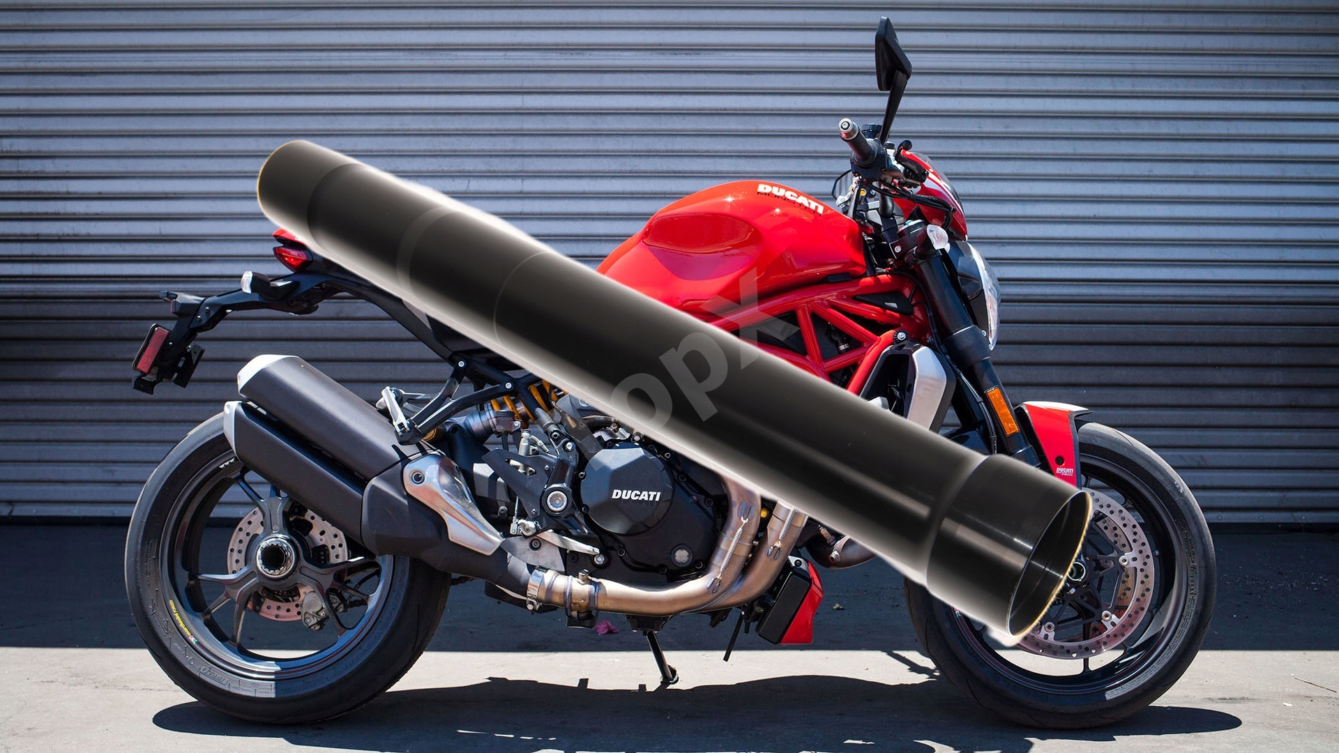 TopX Holení Trubka laga tlumič Odpružení Ducati Monster 1200 16+ 1 Ks