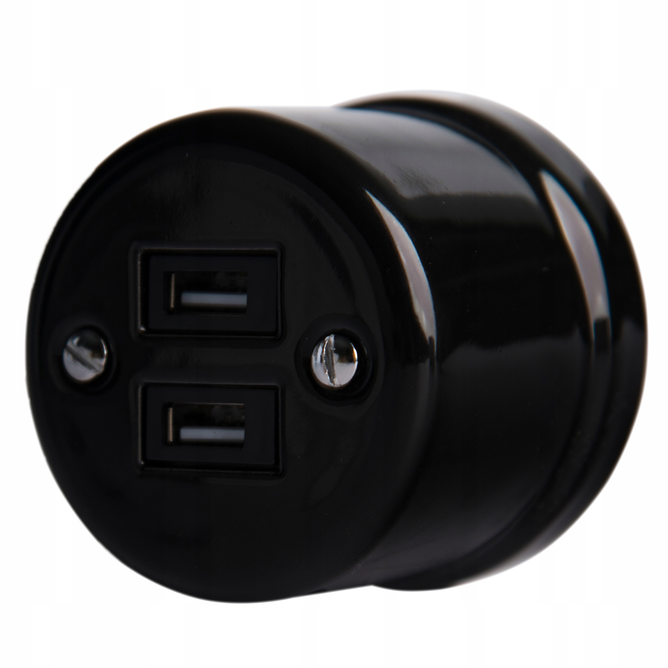 Retro Loft Keramická Nástenná Zásuvka 2xUSB