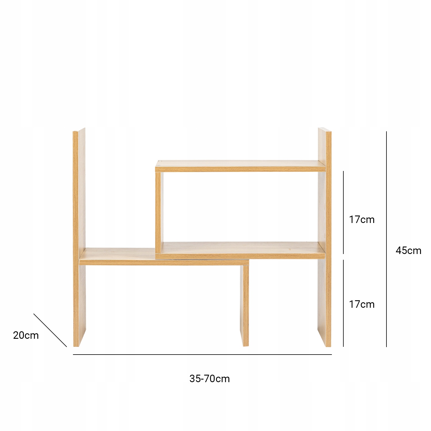 Nowoczesny stojak regał na książki modułowy narożny półka z MDF Home 70cm Szerokość mebla 70 cm