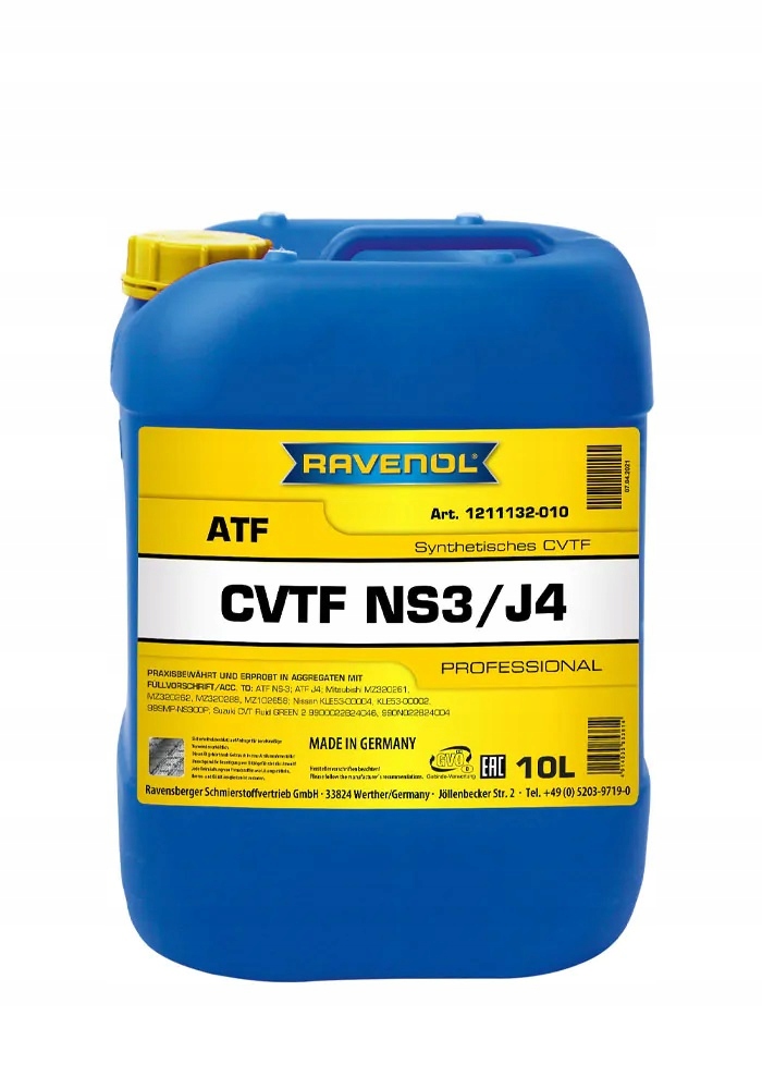 1211132-010-01-999 - RAVENOL ATF CVTF NS3 FLUID 10L масло для Jatco CVT8