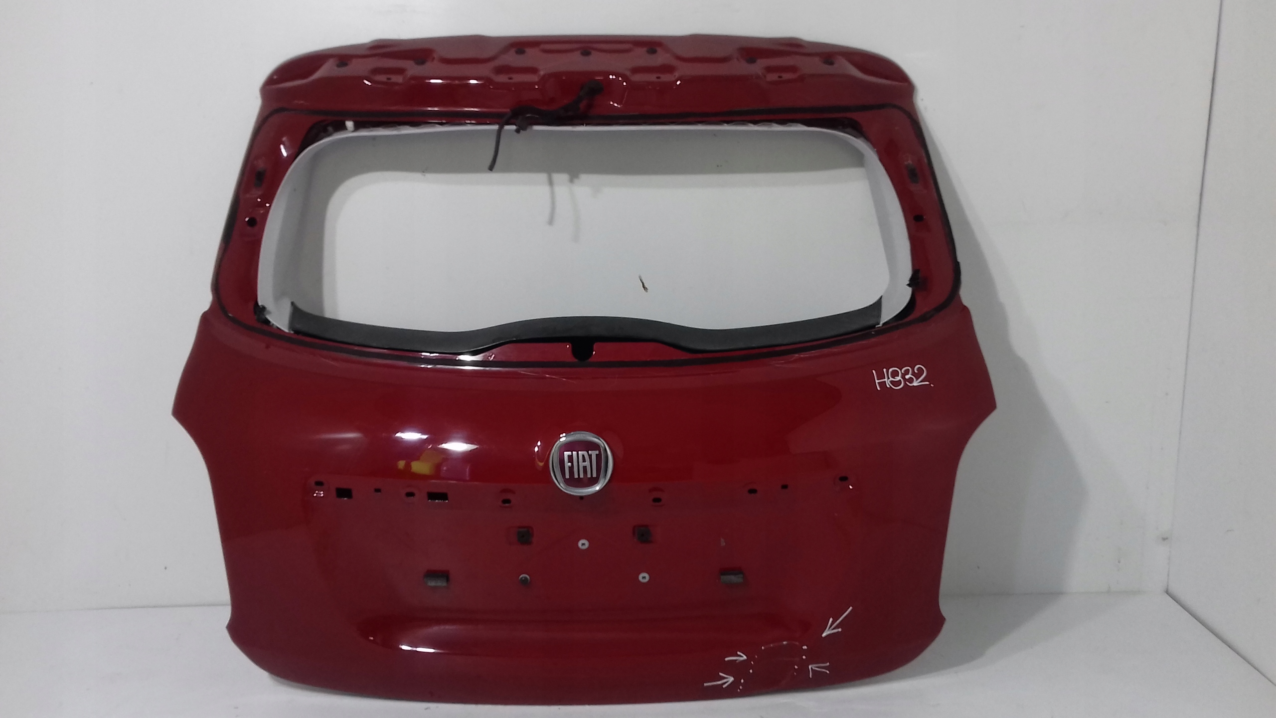 FIAT 500 boot doors red