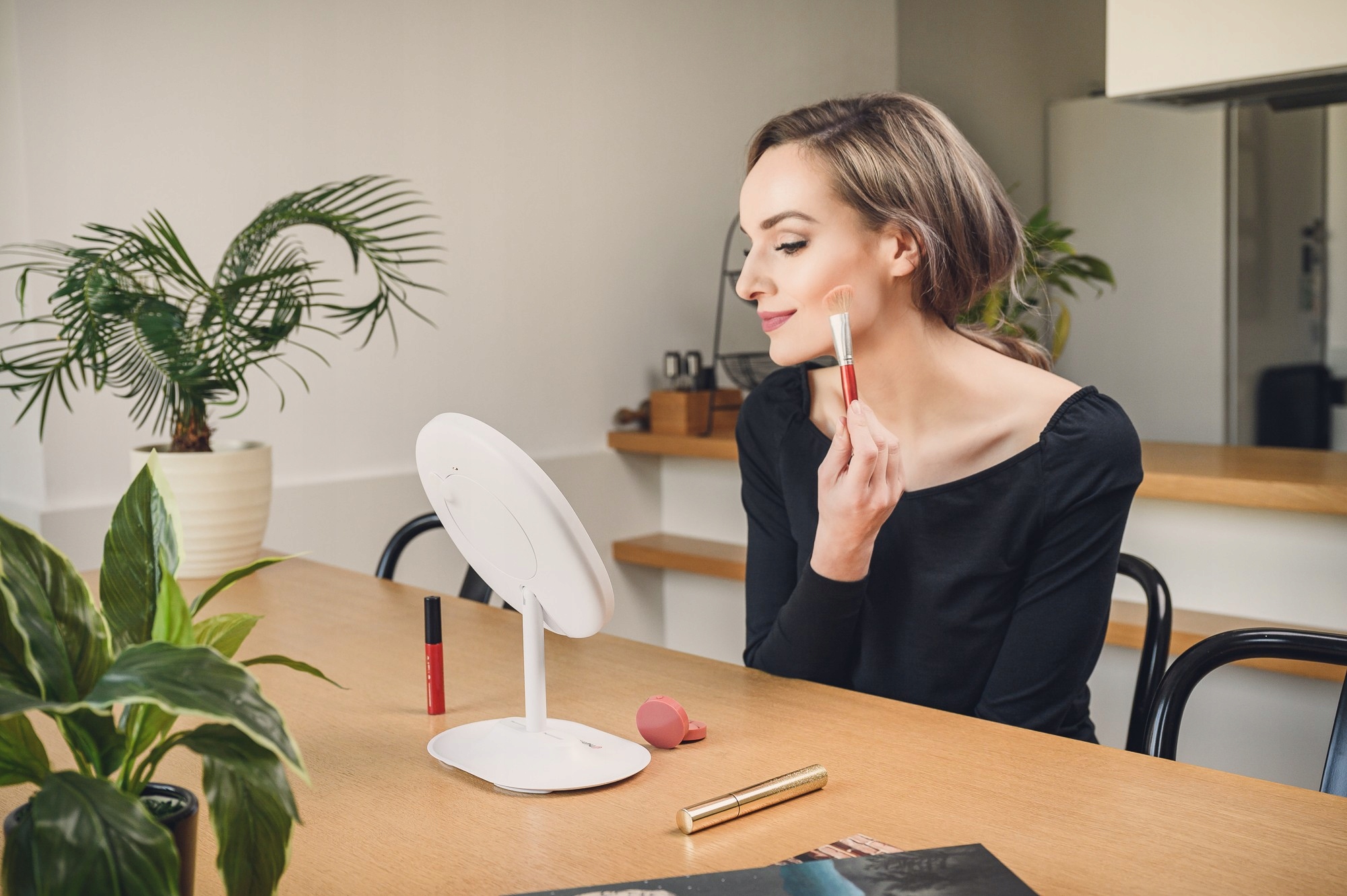 Lusterko do makijażu Humanas HS-ML03 z LED - białe EAN (GTIN) 5907489643313