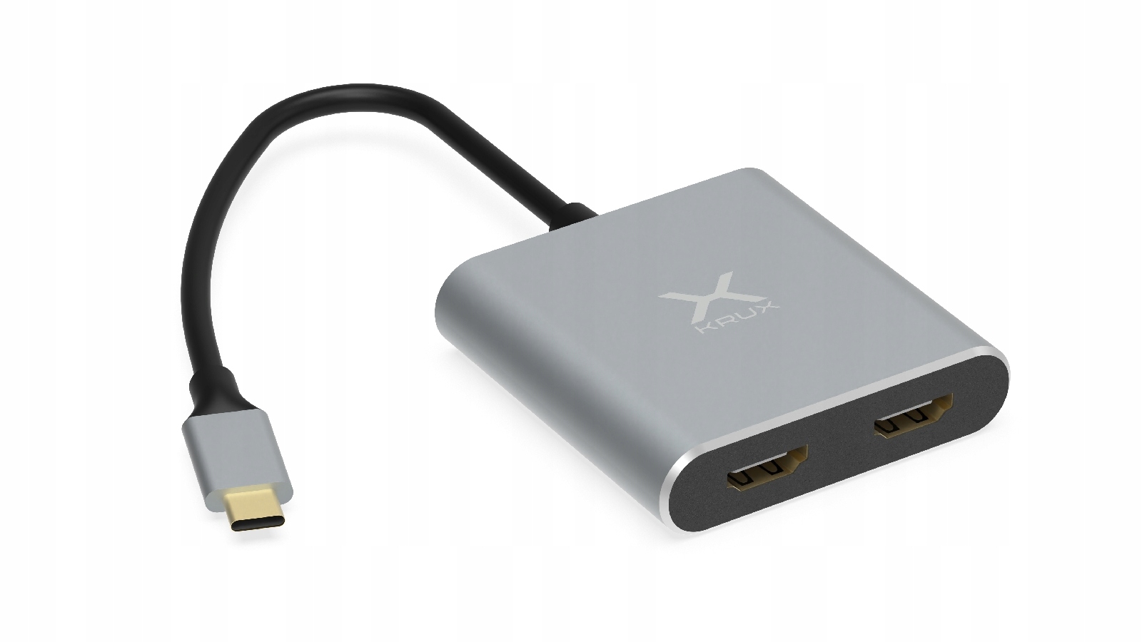 Adaptér rozdělovačového adaptéru Krux Usb-c 2xHDMI 4K Usb-a, Usb-c