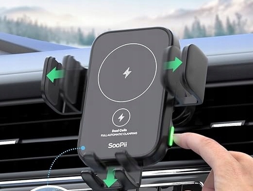 Držák telefonu do auta, nabíječka, automatické svorky