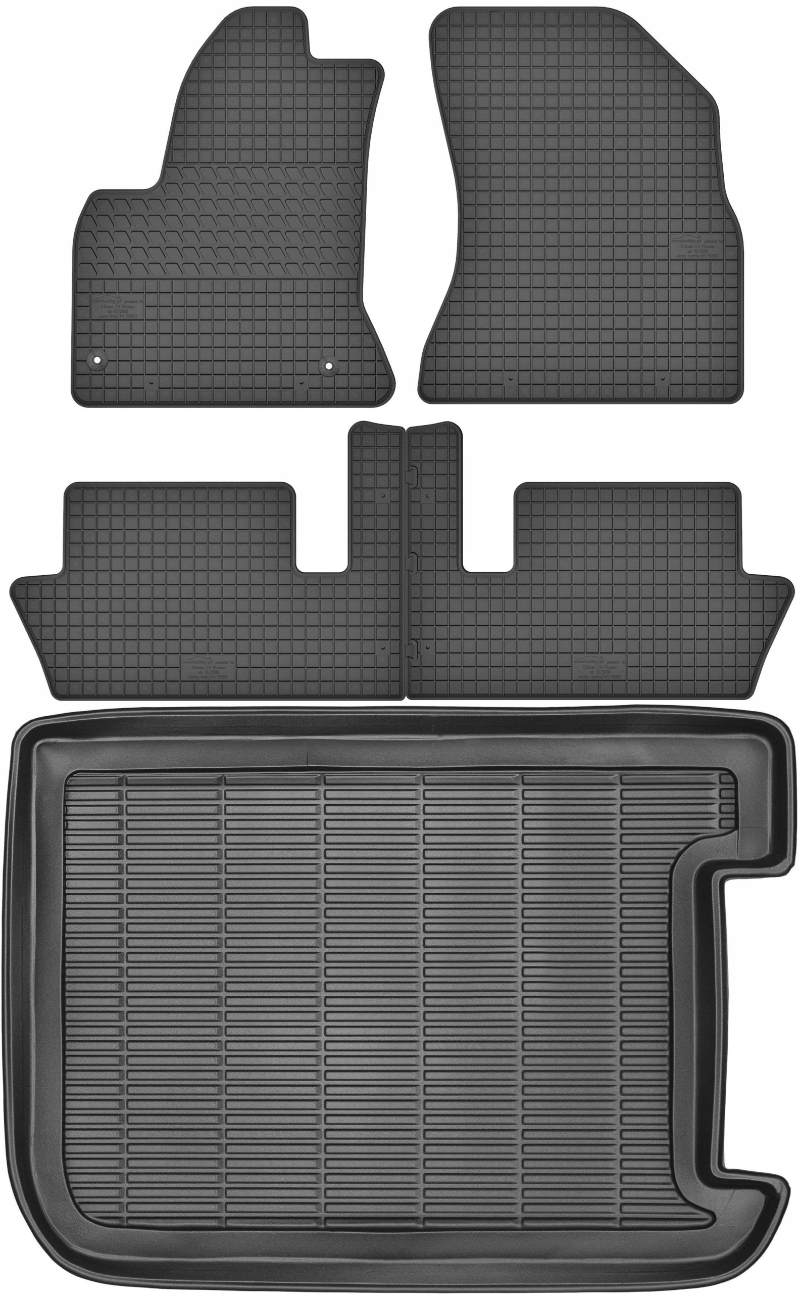 C4 Picasso Minivan 06-13 Gumové stierače rohož batožinového priestoru