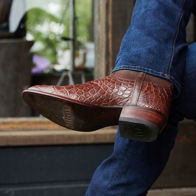 Tecovas Mens The Austin Walnut Alligator Brown Rozmiar 47