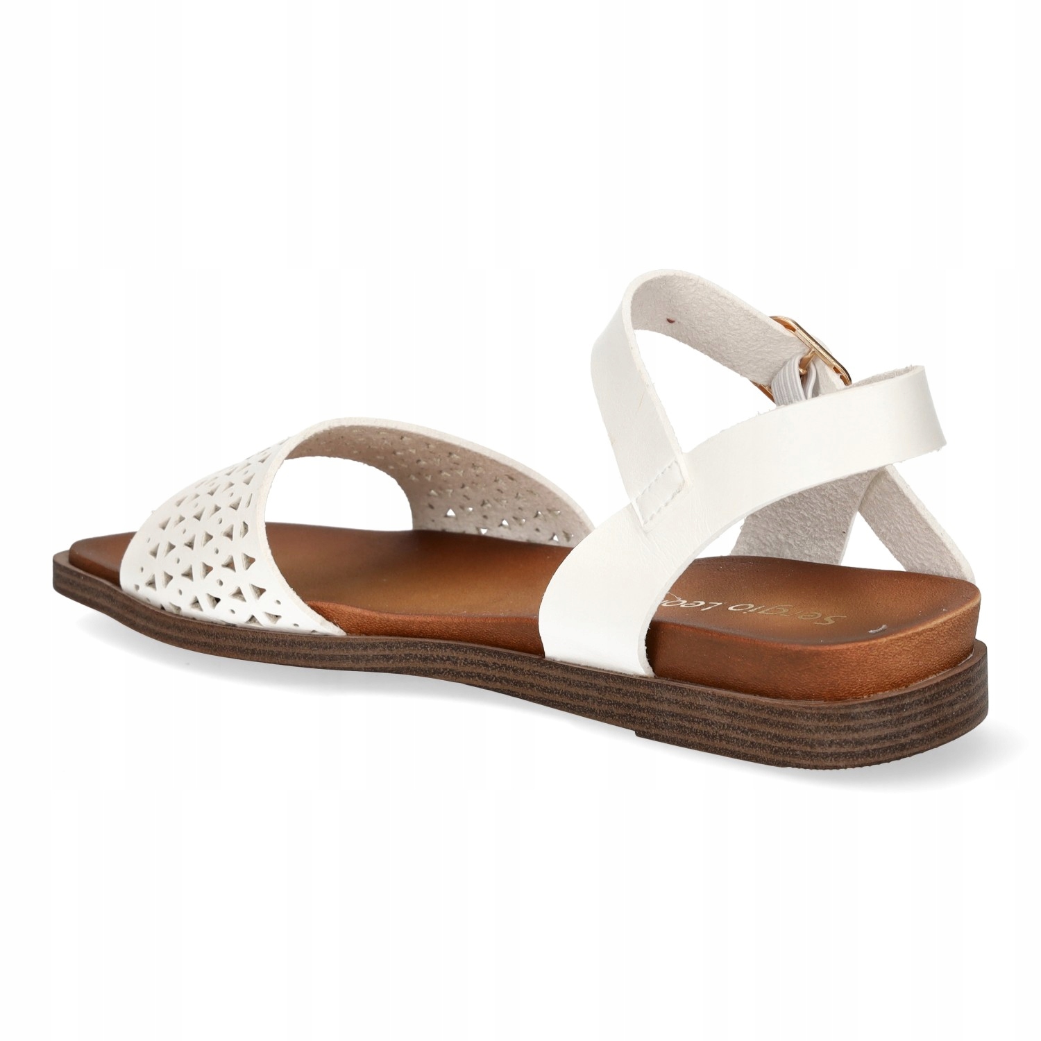 SANDAŁY DAMSKIE NA PŁASKIM OBCASIE SK075H SERGIO LEONE ECO SKÓRA R.39 Marka Sergio Leone