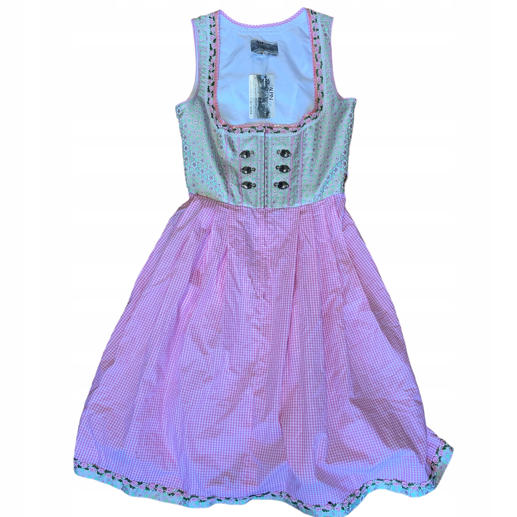 Alpské Vintage Retro Bavorské Šaty Vel Velikost 36 Nové Etikety