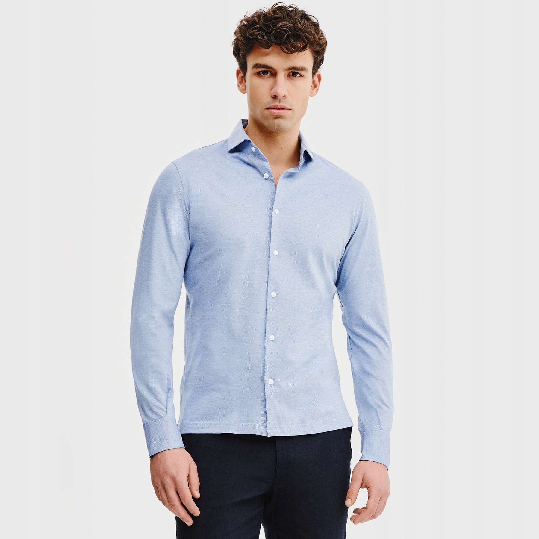 Modrá bavlněná pánská košile Pako Lorente vel S