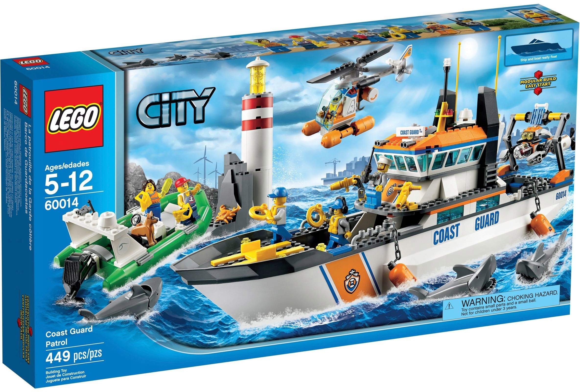 Lego City 60014 Patrol pobřežní stráže Nové