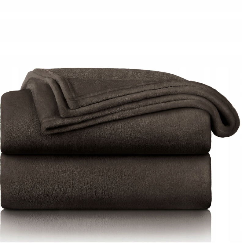 Fleecová deka hnědá 150 x 200 cm, teplá a útulná