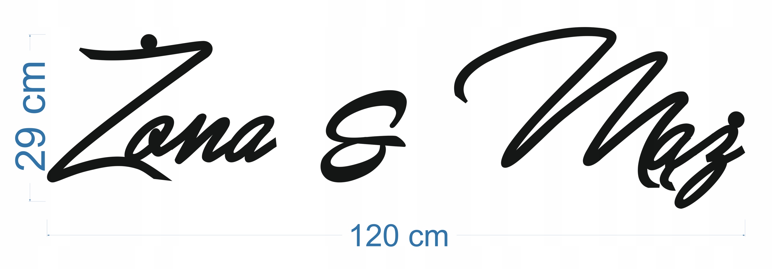 Napisy na ściankę ślub wesele ZŁOTE Żona Mąż NWZ-7 Marka Dekor Laser