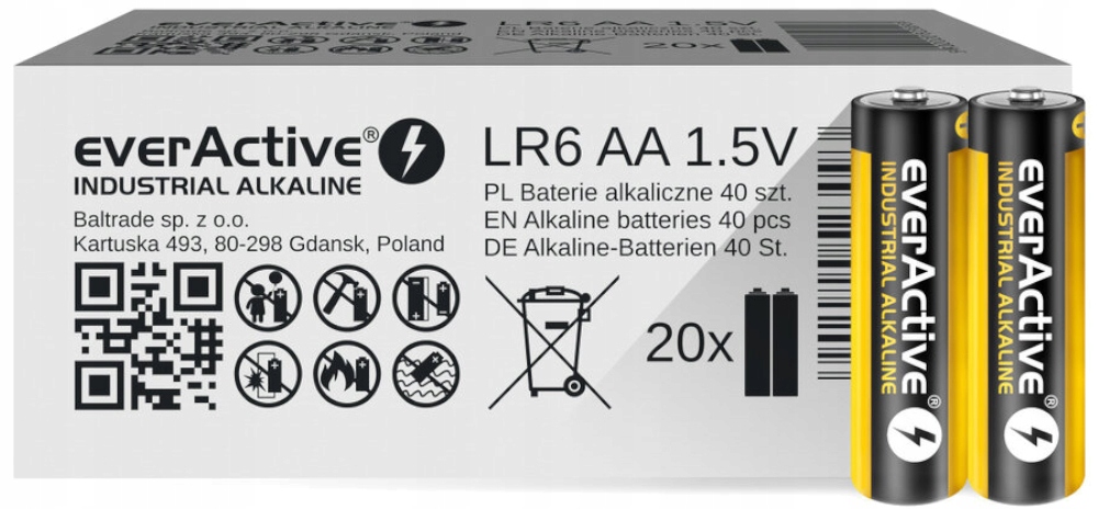 

40szt Bateria Aa Baterie Alkaliczne Paluszki R6