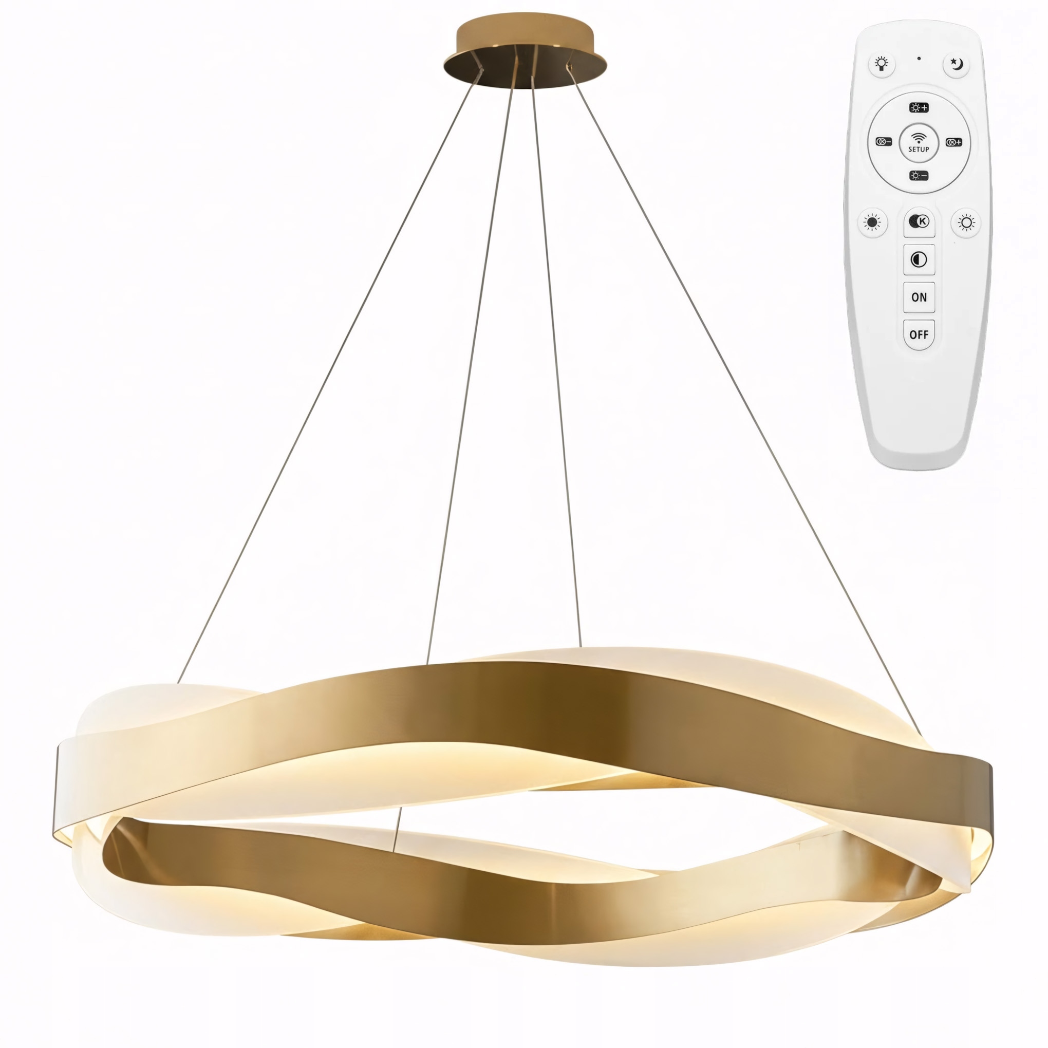 Toolight Lampa APP1802-CP 60 cm Brúsené Zlato