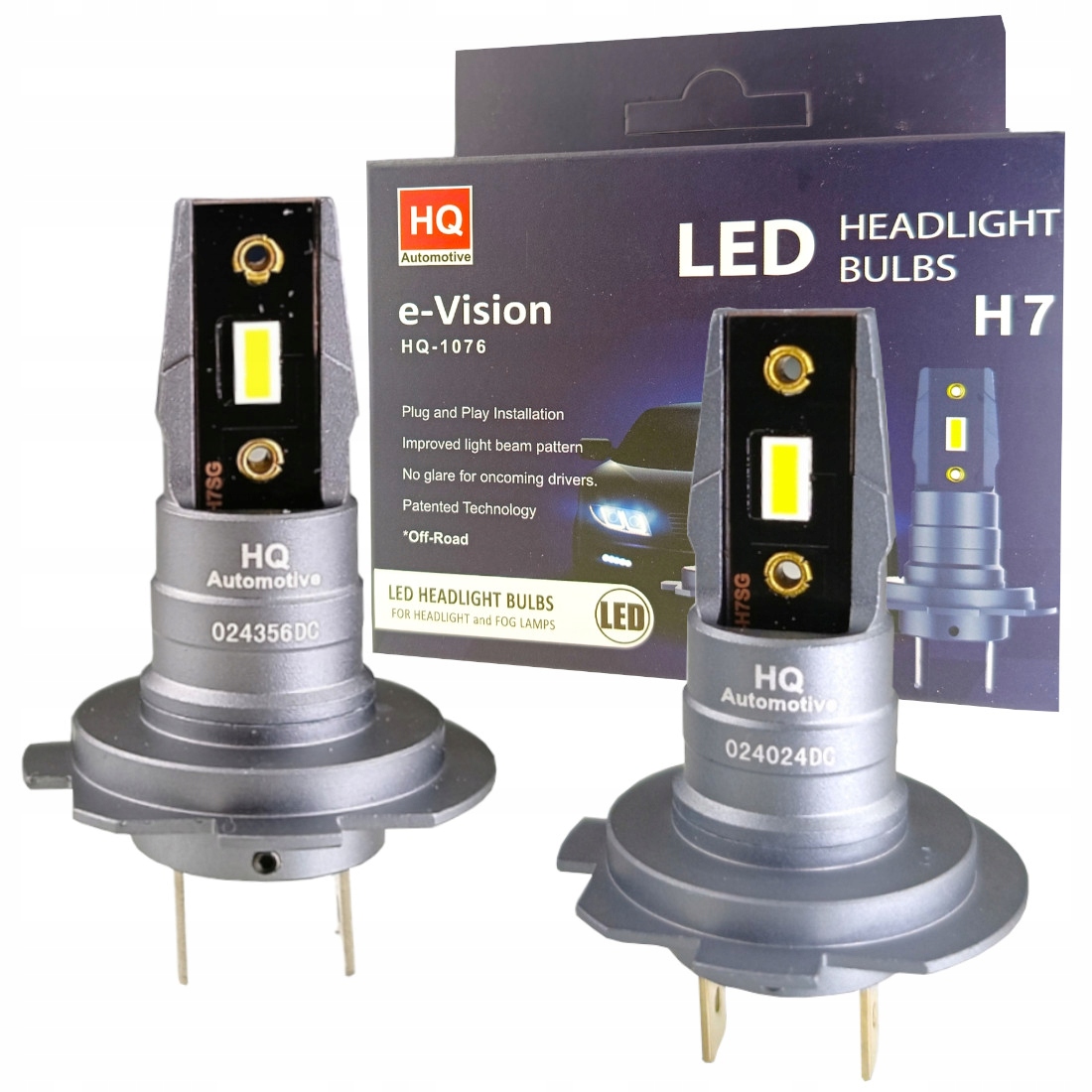 Żarówki H7 Led E-vision V4 6000K Rozmiar 1:1 Plug&play