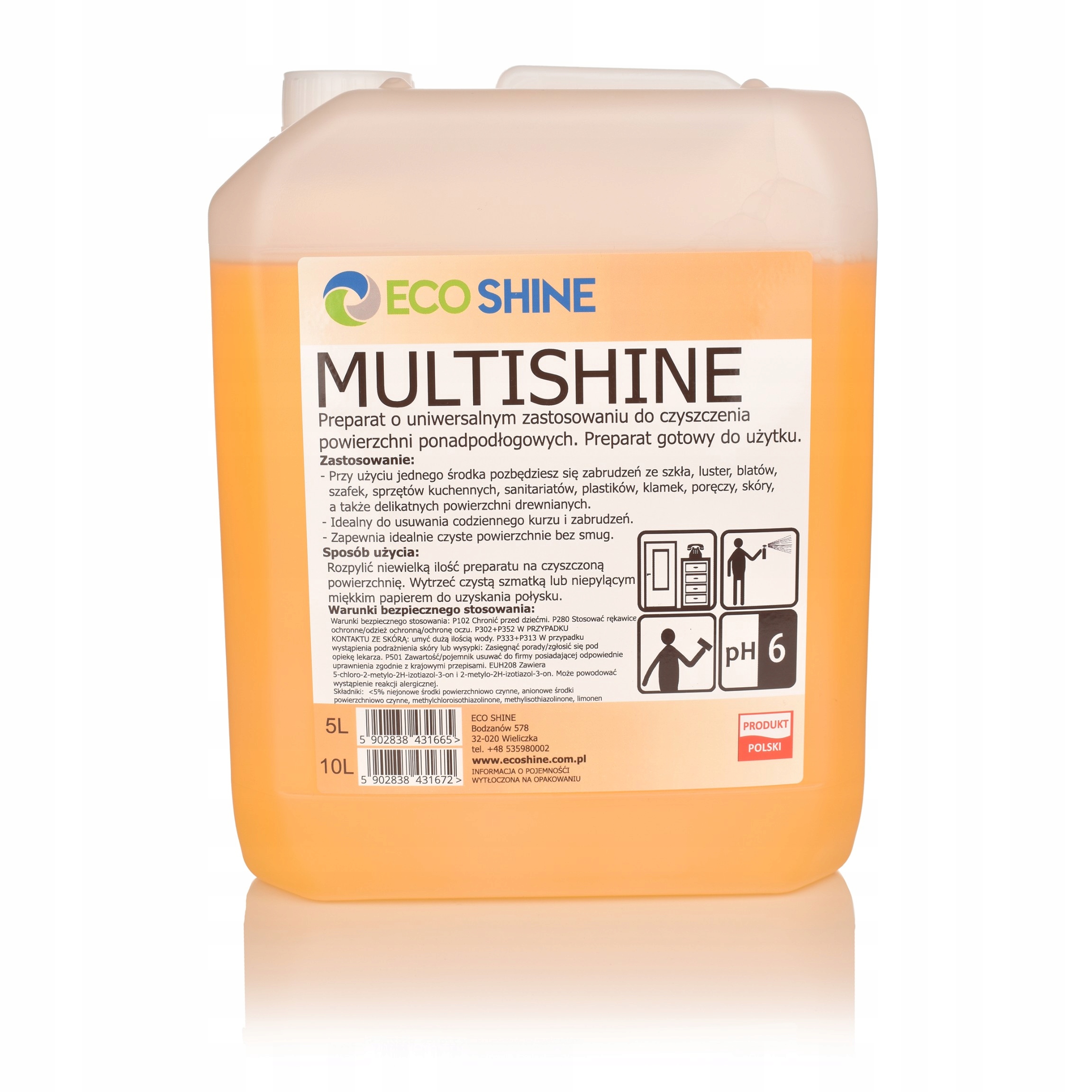 

Uniwersal płyn do czyszczenia EcoShine MultiShine