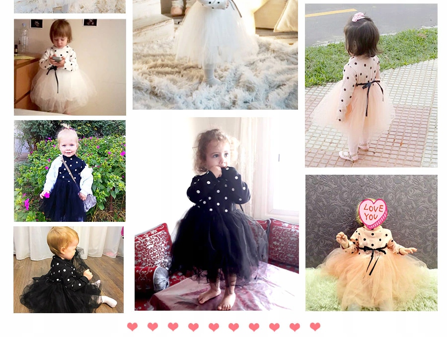 Puszysta sukienka z tiulem 74cm Rękaw długi rękaw