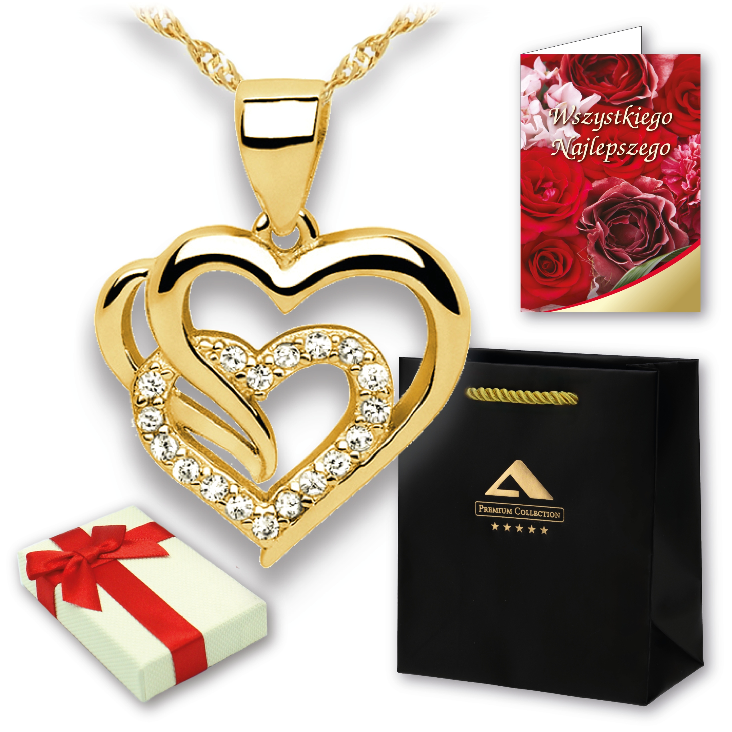 Naszyjnik Serce Serduszko Biżuteria Kobiety Żony Dziewczyny Serce