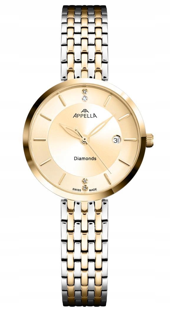 Nové Originální dámské hodinky Appella L50013.2191DQ Diamonds s datumovkou