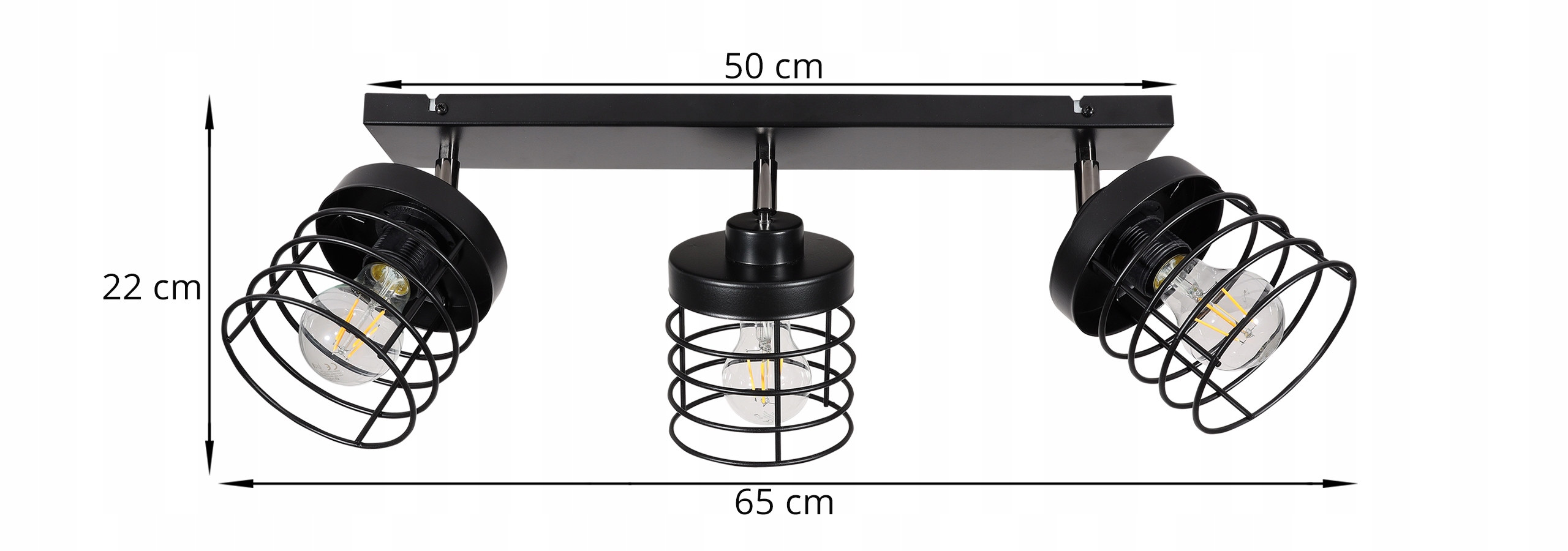 LAMPA WISZĄCA SUFITOWA ŻYRANDOL DRUCIAK PLAFON LED Kolor czarny