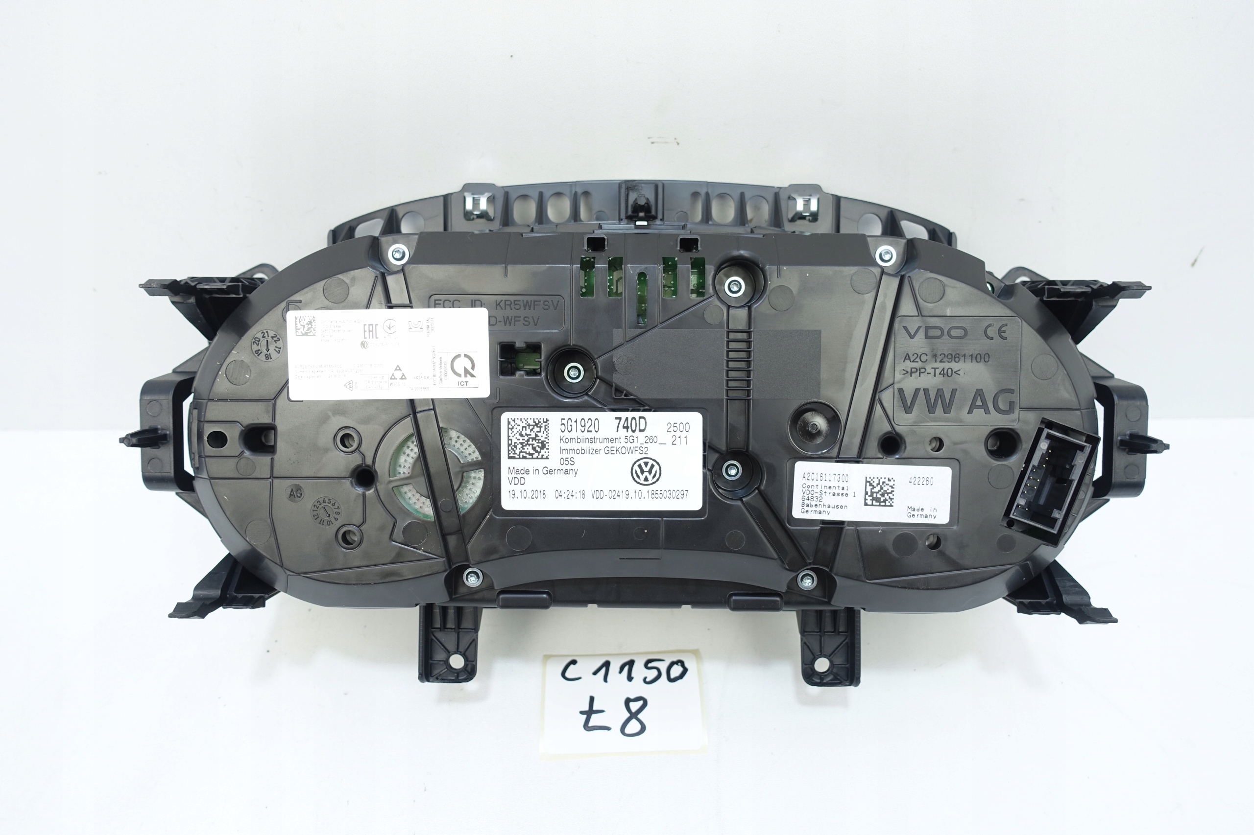 dials dials VW GOLF VII 7 5G 36542KM 5G1920740D
