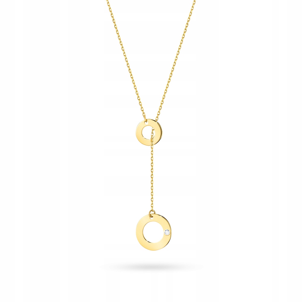 Zlatý Náhrdelník 585 Kroužek S Briliantem 0,015 ct