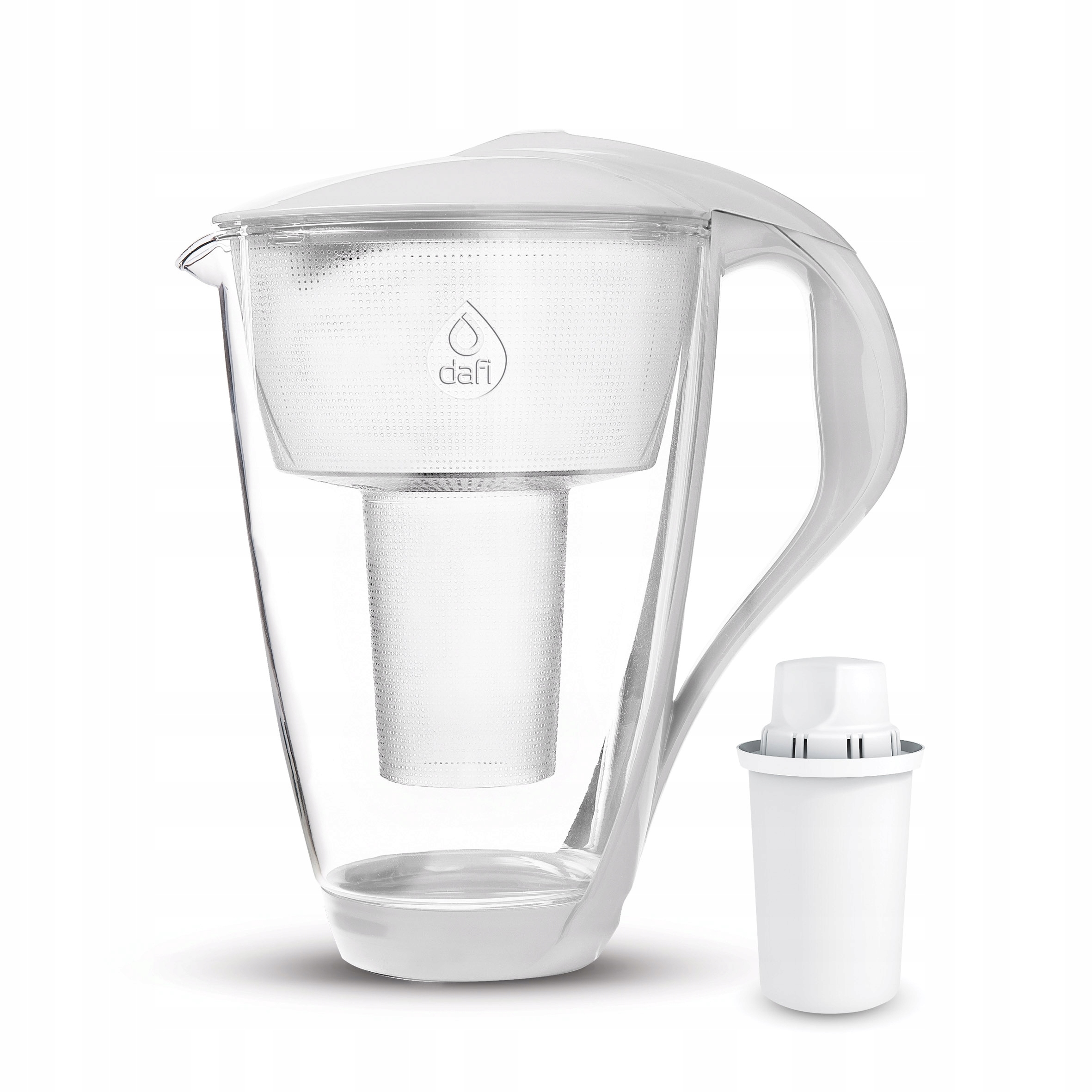 Szklany dzbanek filtrujący Dafi Crystal 2l biały