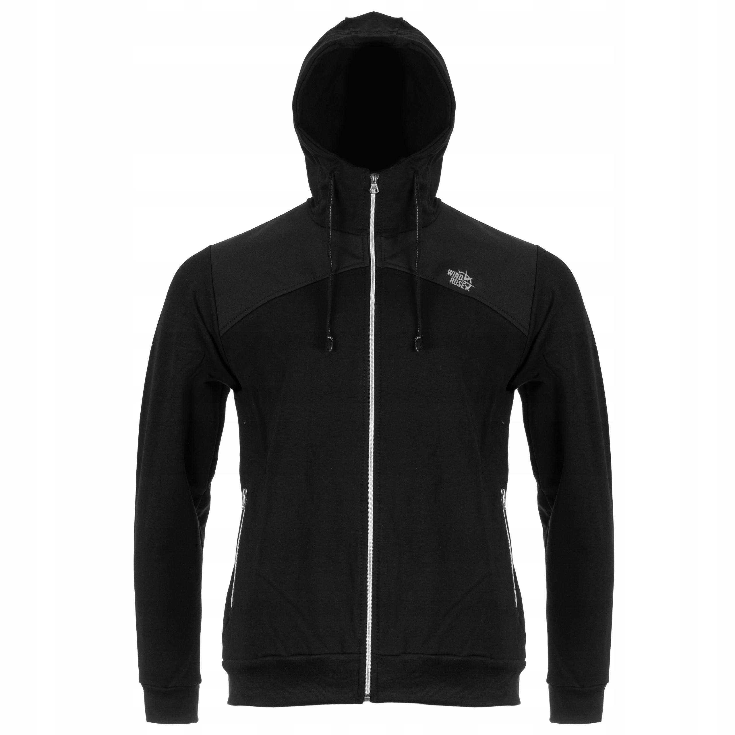 Pánská mikina s kapucí černá bavlna zesílená Polský Výrobce!- M