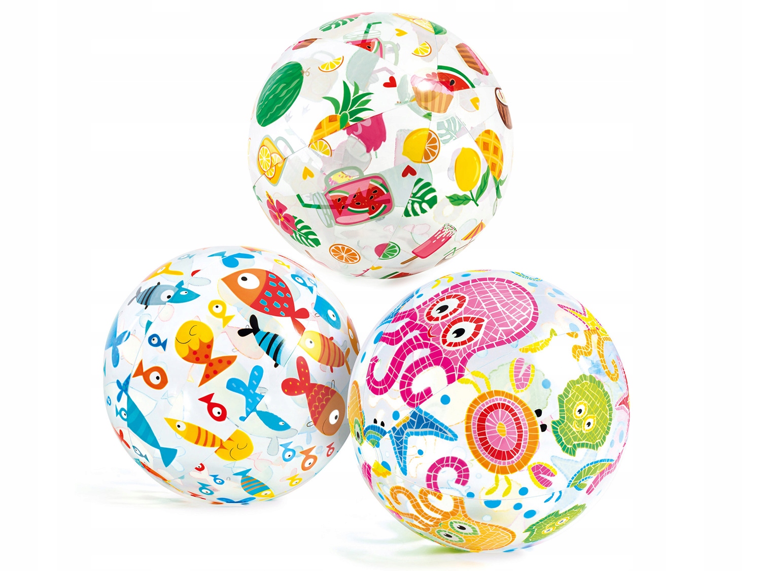 

Piłka dmuchana plażowa kolorowa śr. 51 cm intex