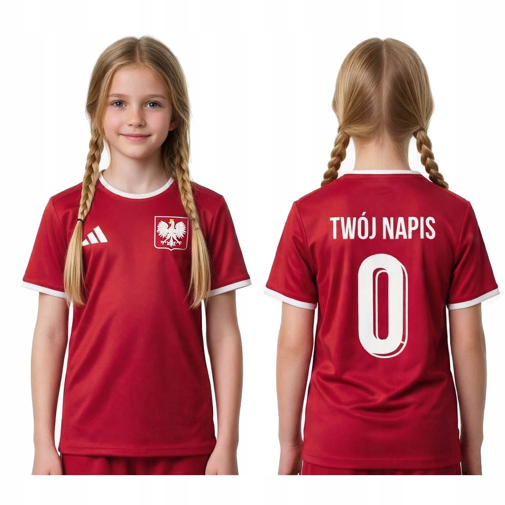 Koszulka piłkarska Adidas Polska Personalizacja Własny Nadruk Imię 140