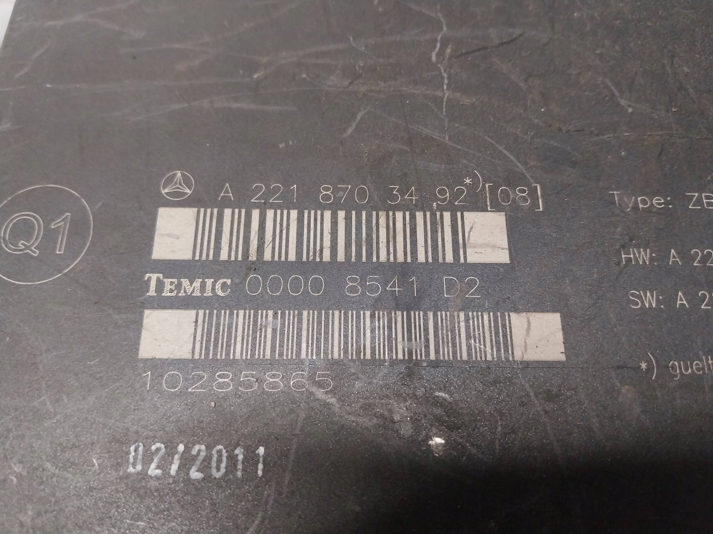 modulo Centralina SSG A2218703492 MERCEDES W221
