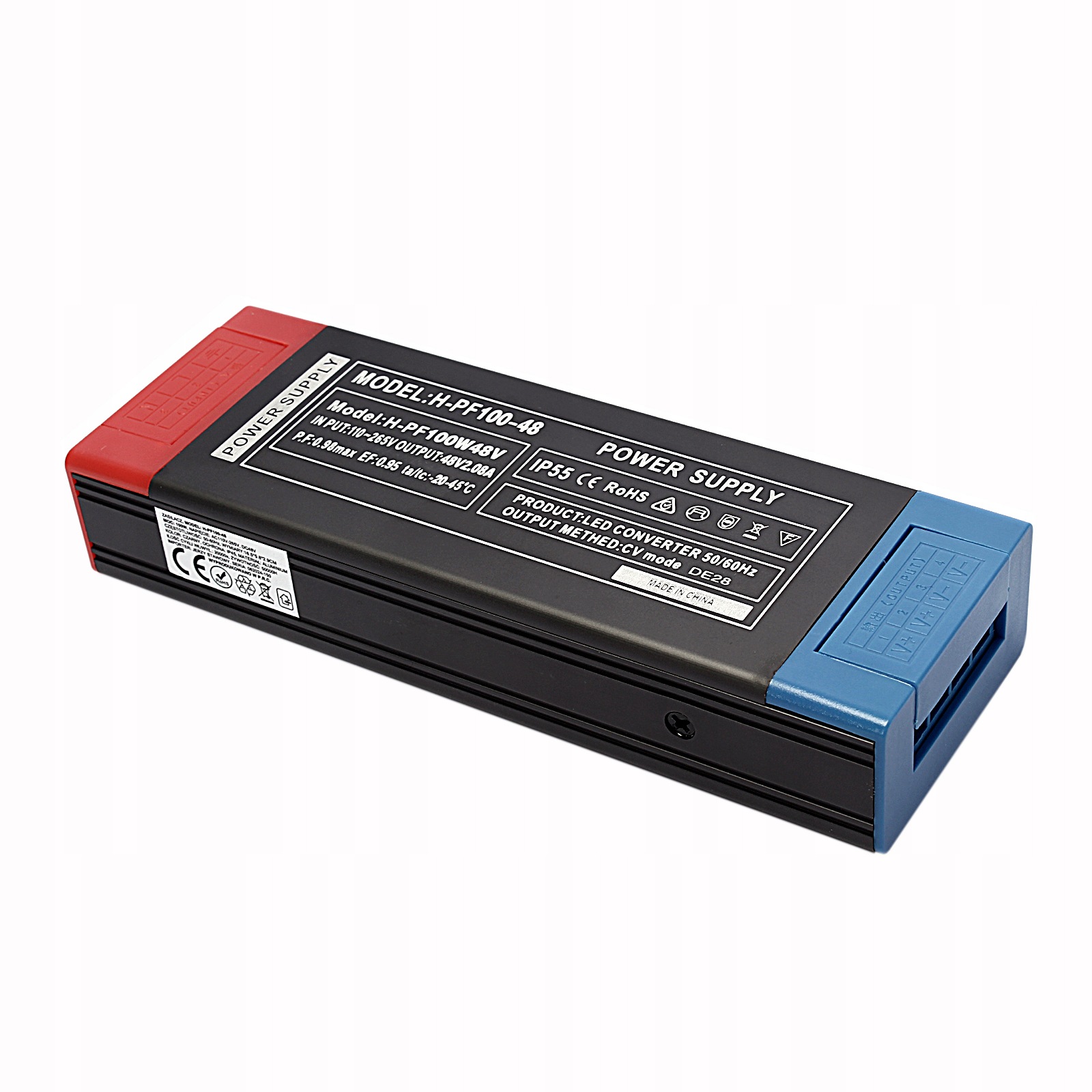 Domeno napájecí zdroj zasunutý do magnetické lišty 48V 100W IP55 černý