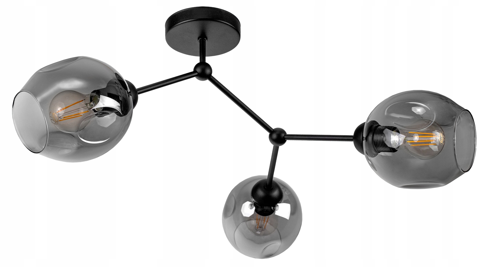 

Szklana Lampa Wisząca Sufitowa Żyrandol Plafon Led