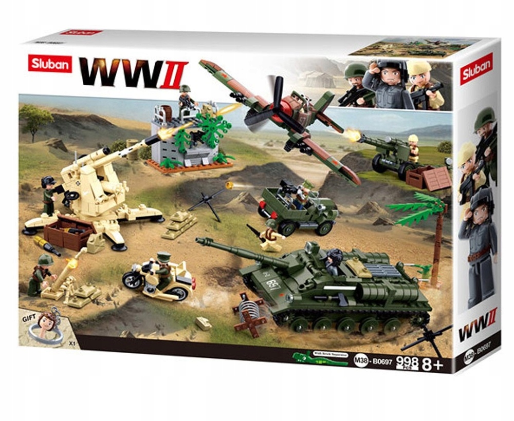 Bitwa pod Kurskiem Diorama Pole bitwy 998 el Klocki Sluban Armia Wojsko