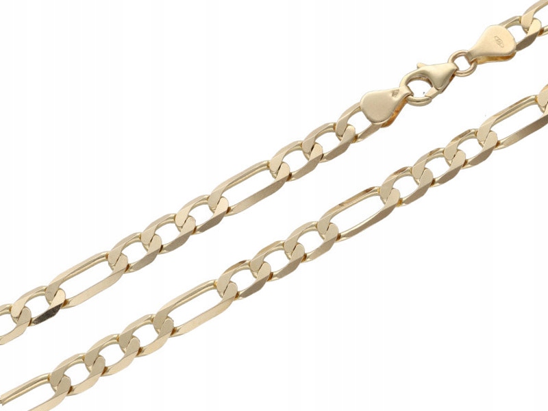 Zlatý řetízek 585 figaro 50 cm křest 4,10 žluté zlato 14K dárek