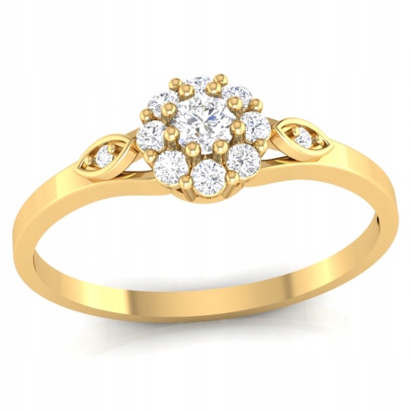 

Złoty Pierścionek Zaręczynowy Kwiatek Próba 585