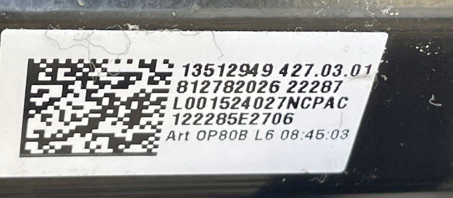 O7 CADILLAC CT5 SPORT V 2019 - seat left front leather electrical 13512949