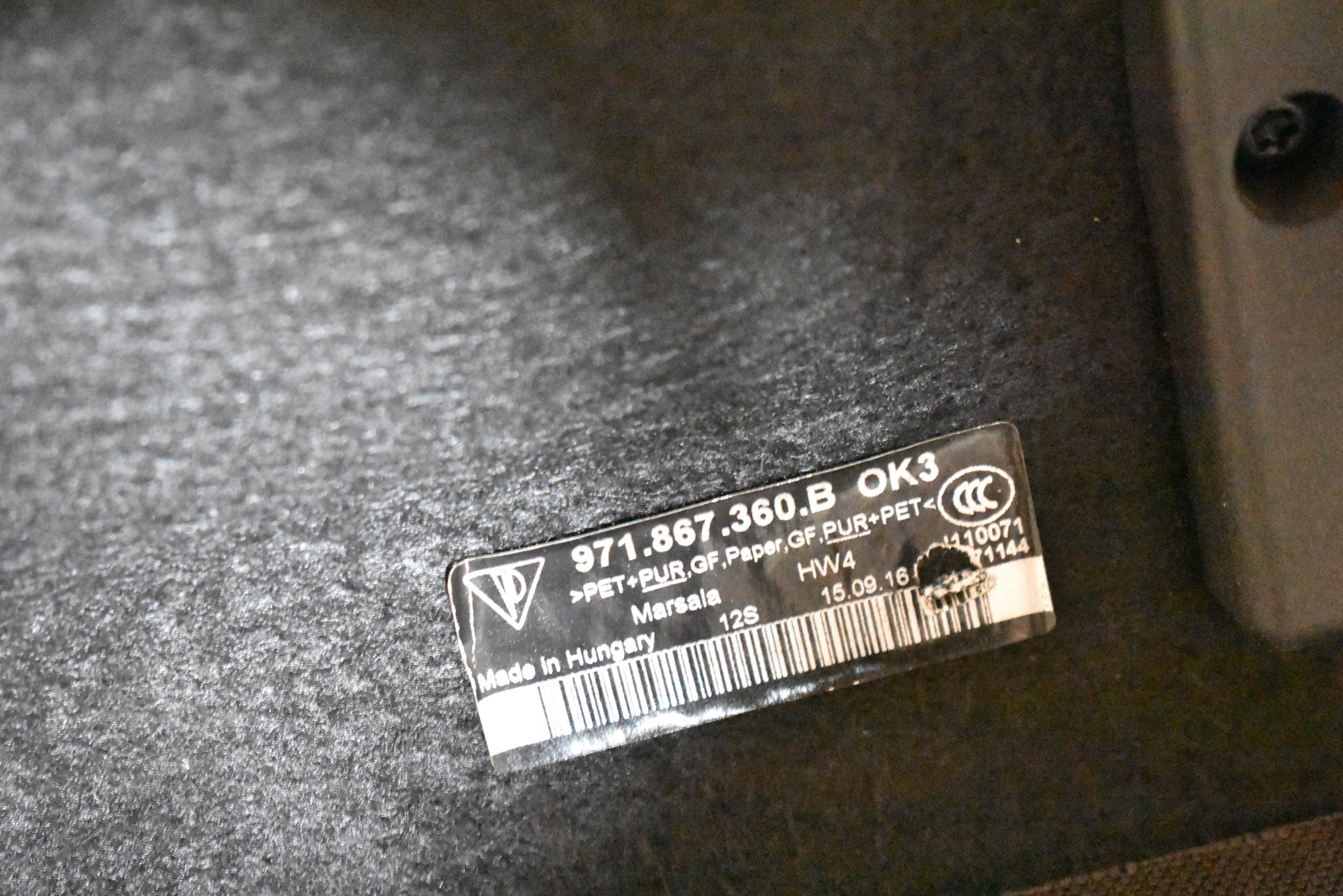 Abdeckung, Hutablage heck hinten PORSCHE PANAMERA 971 1