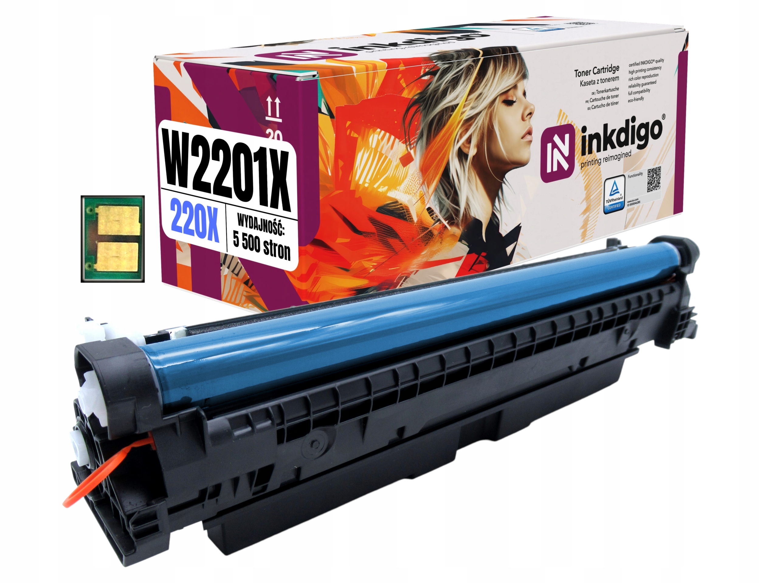 Náhradní Toner S Čipem W2201X Pro Tiskárnu Hp Color LaserJet Pro 4202 4302