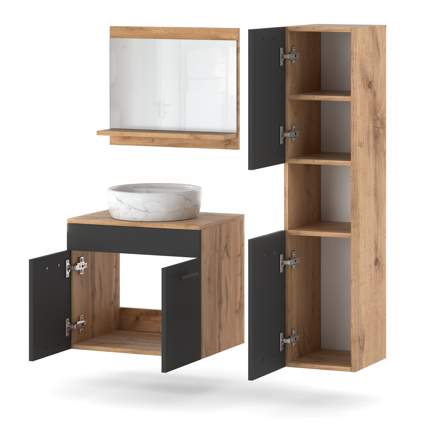 Meble łazienkowe Zestaw mebli łazienkowych PARIS 2 Meble do łazienki KOLORY Materiał inny