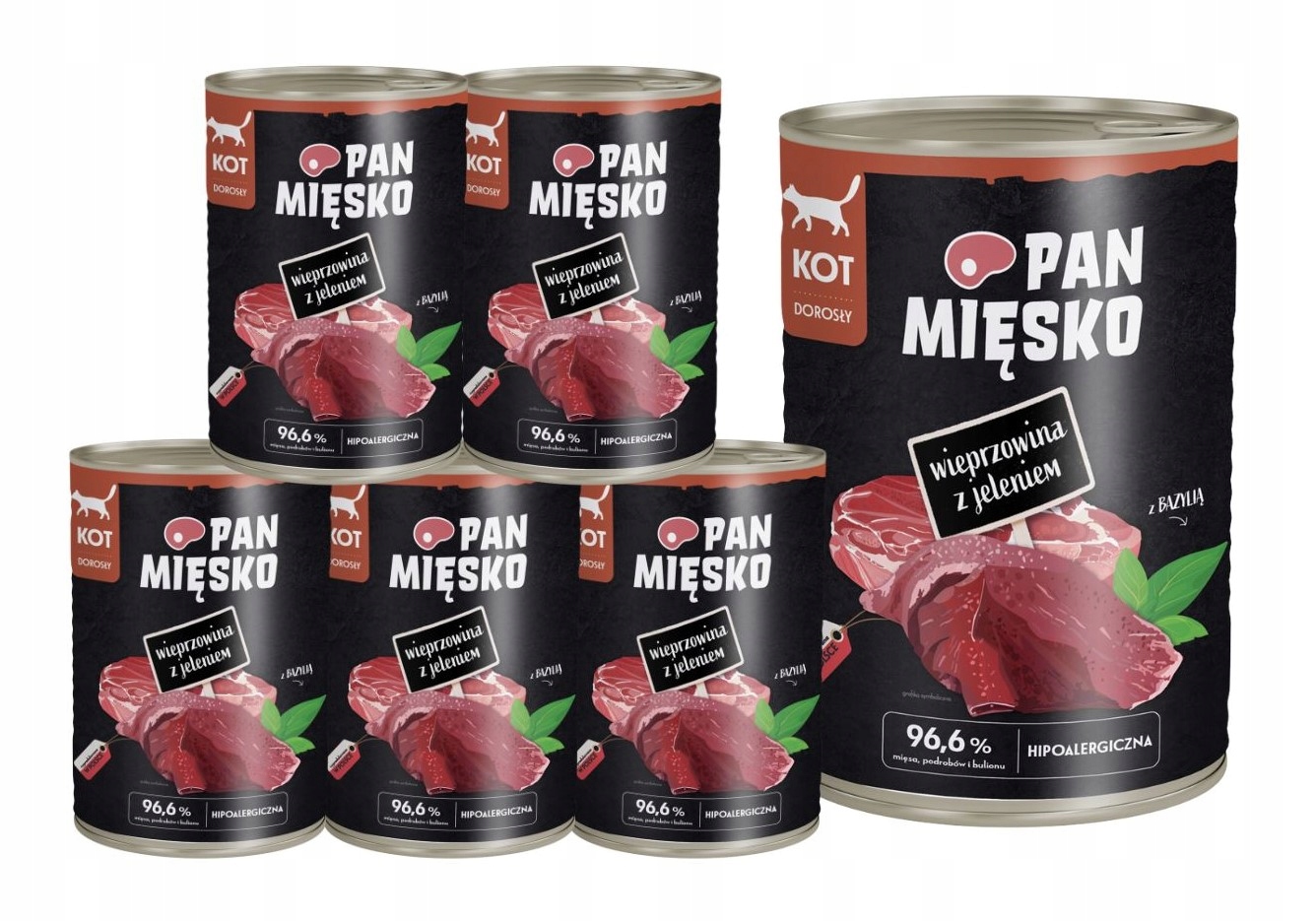 Pan Mięsko Krmivo mokré pro kočky Vepřové s jelenem 6x400g
