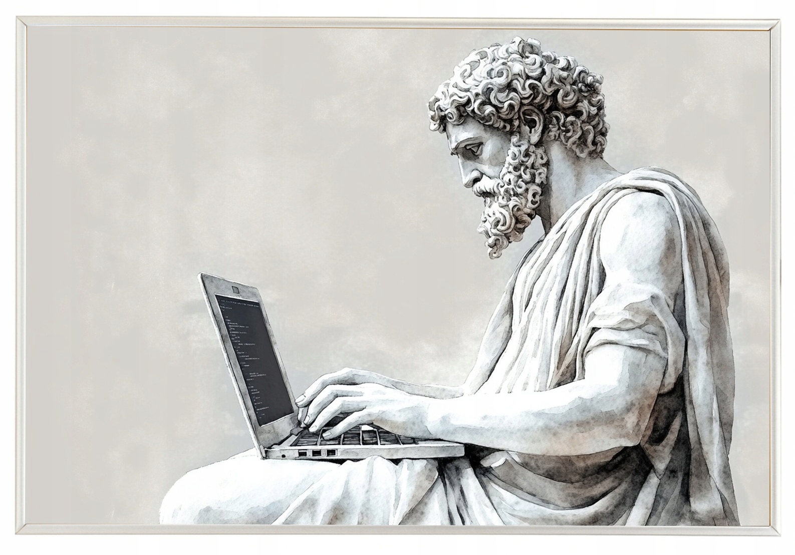 Rámeček S Hliníkovým Plakát , Socha, Notebook , Notebook, Kód, It Program, 60x40