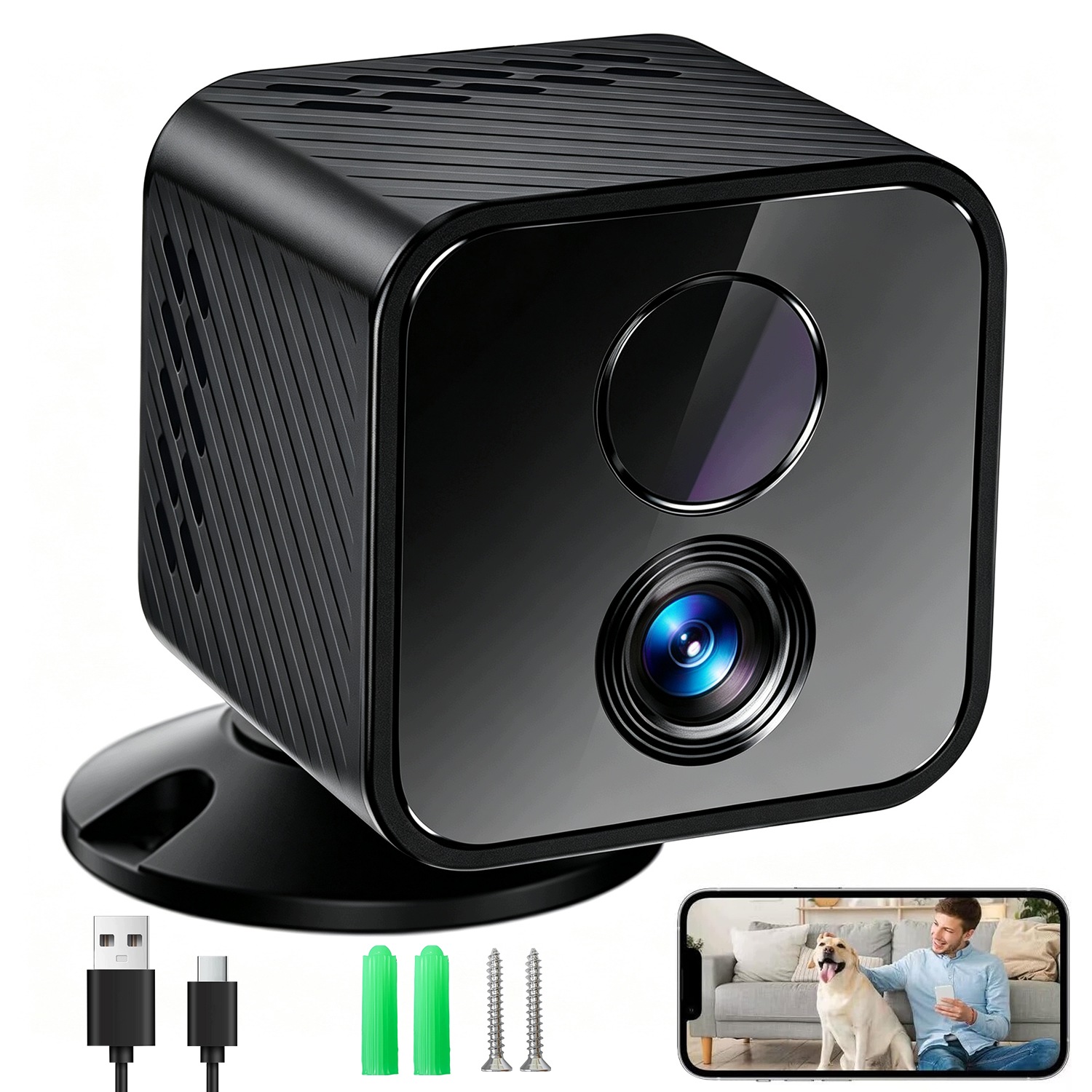 Mini Špionážní Kamera Skrytá Detekce Full Hd Wifi Pohyb Malá Kamera 1080