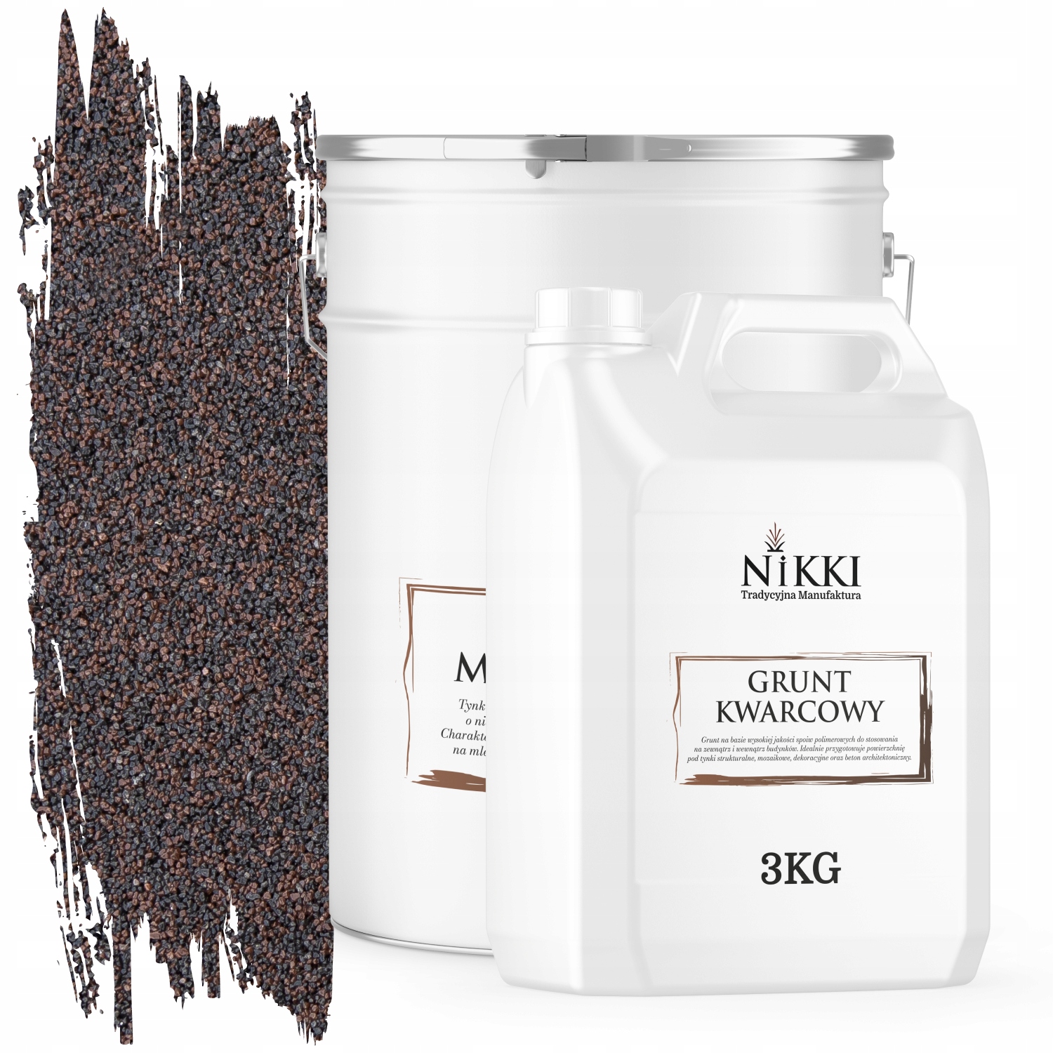 Mozaiková Živicová Omietka Hnedá Tmavá M83 Ozdobná Sada 25KG Základný Náter 3KG