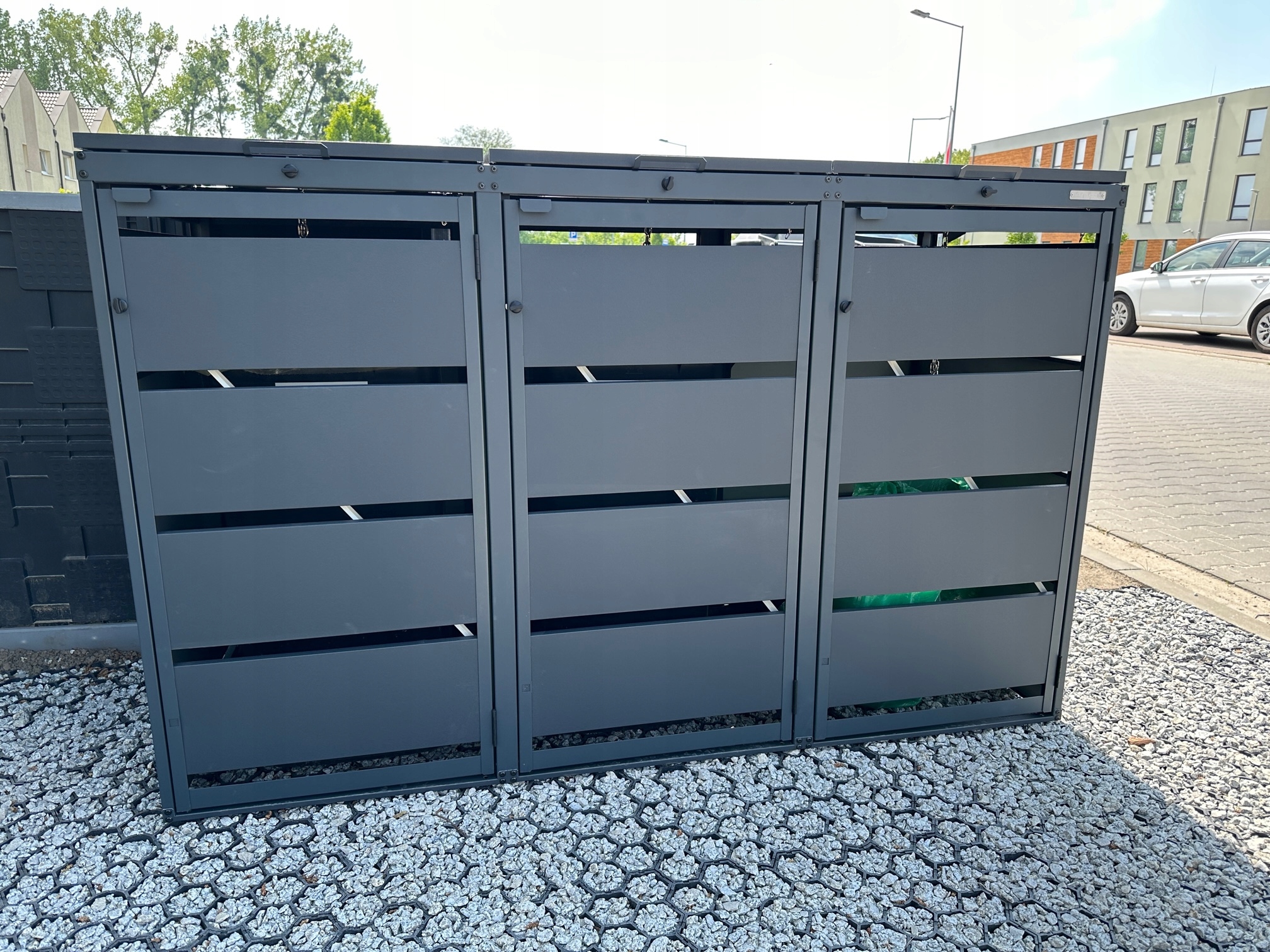 Zabudowa koszy na śmieci metal Premium 120-3