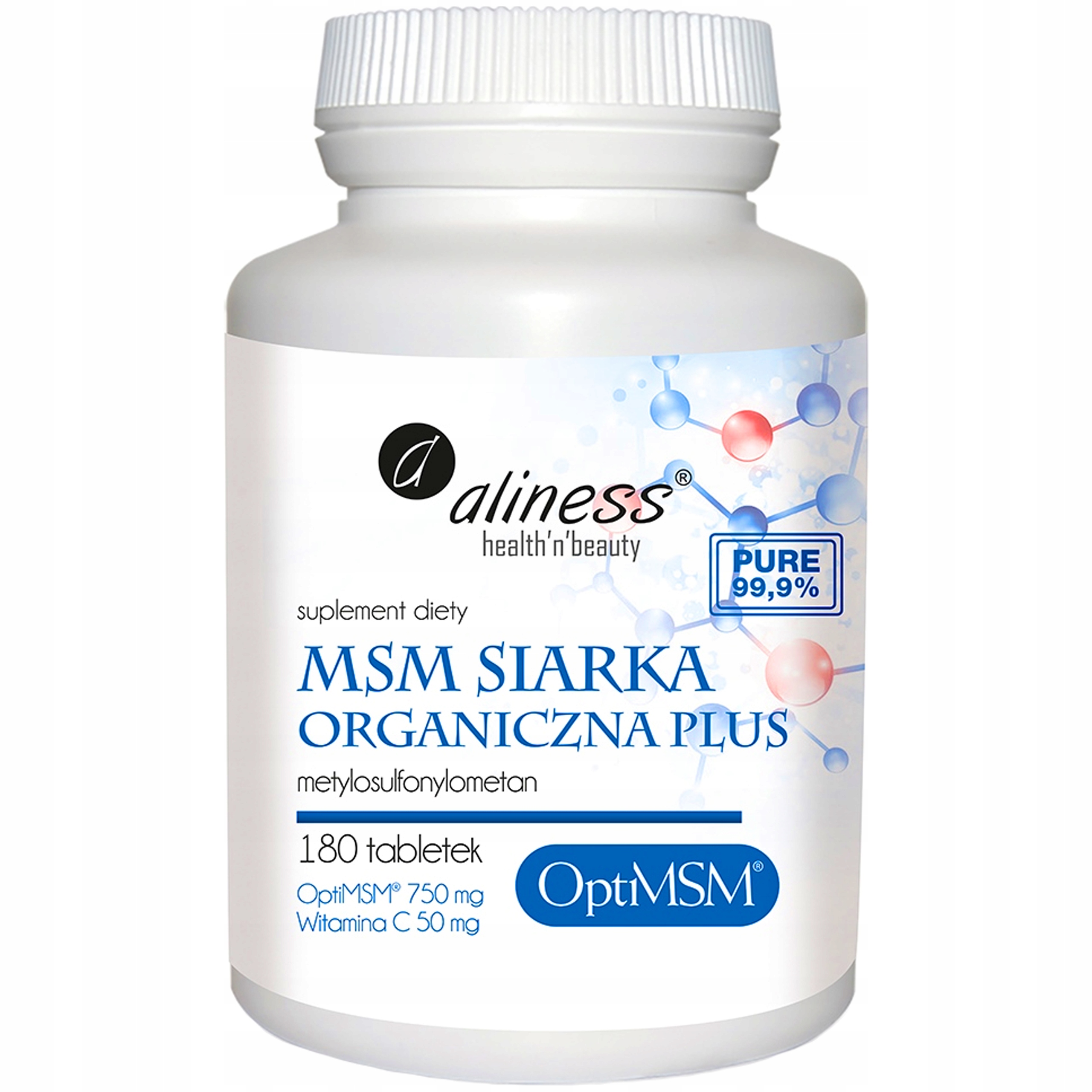 ALINESS MSM SIARKA ORGANICZNA ПЛЮС 180 таблеток OPTIMSM