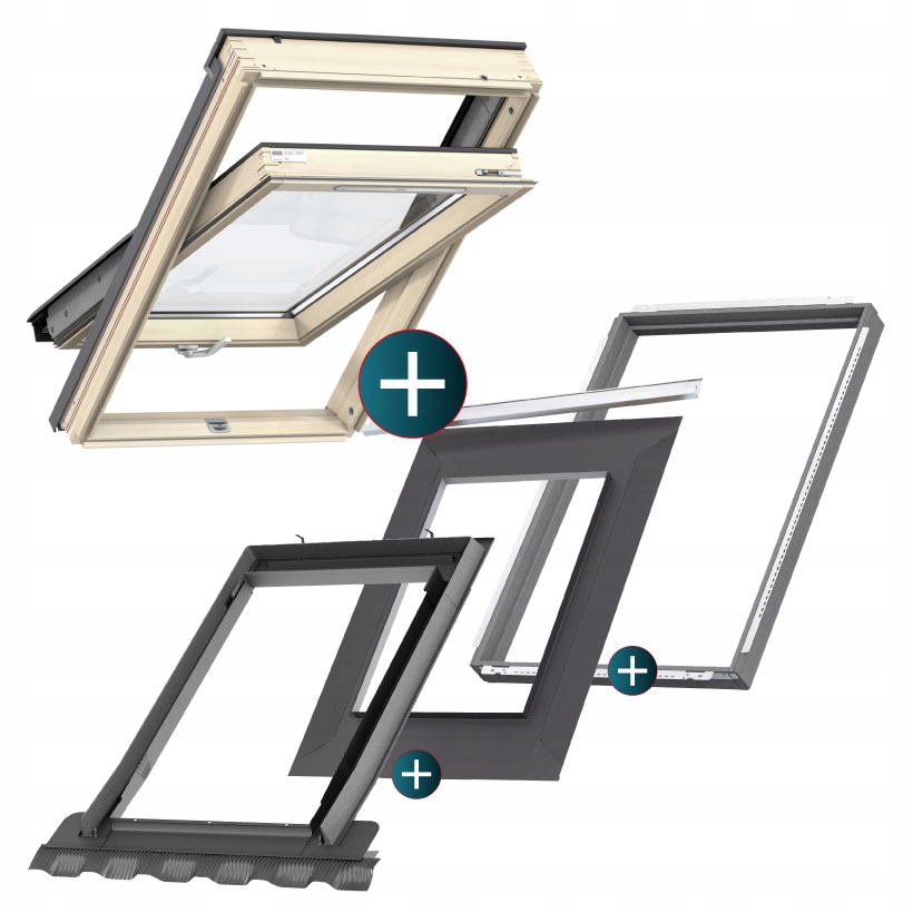 Okno dachowe Velux Gll FK06 1061B 66x118 kołnierz Edw 2000 z Bdx Bfx