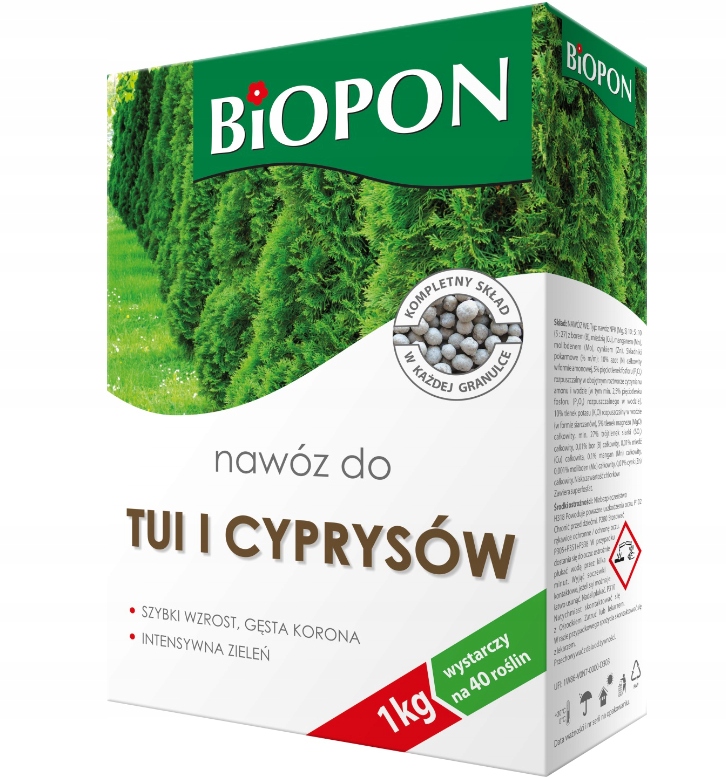 

Bros Biopon Nawóz Do Tui I Cyprysów 1KG