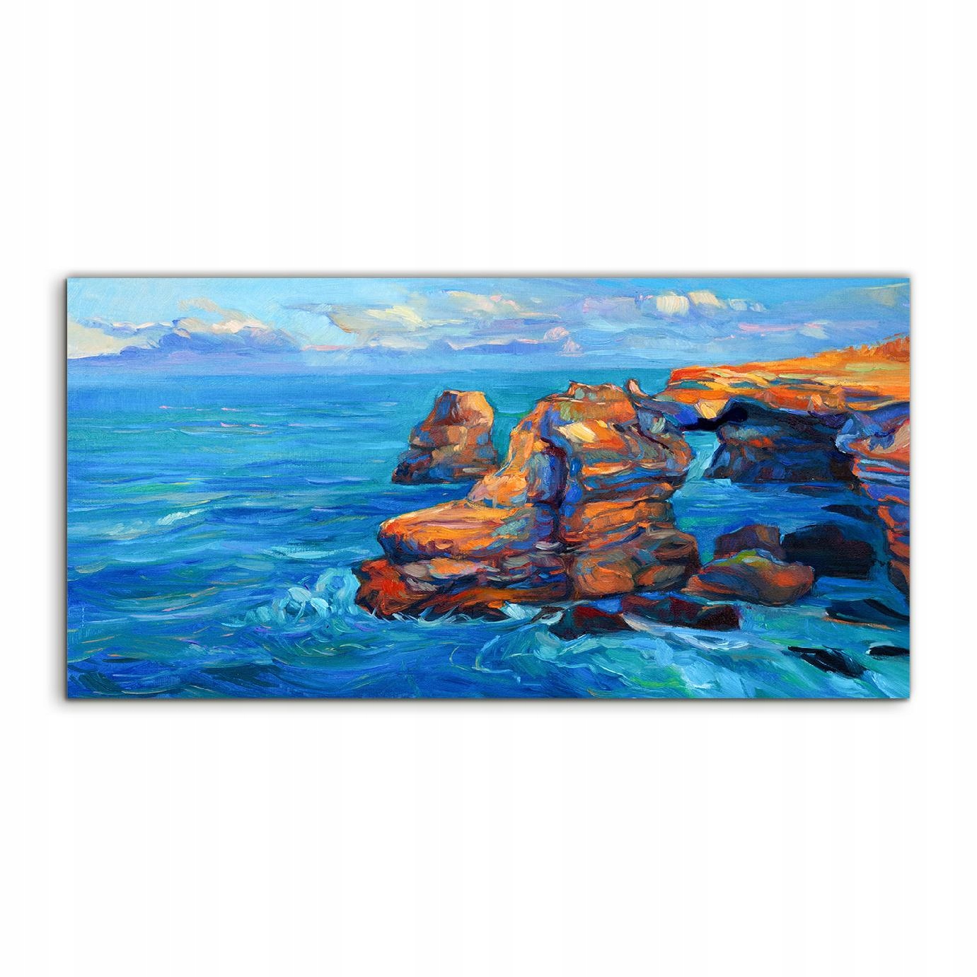 Obraz 140x70 s potlačou Monet útesu oceán na stenu